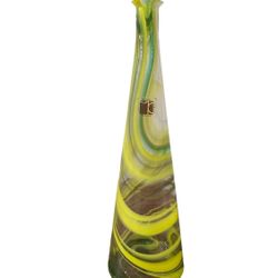Murano Carlo Moretti Vase Glass Swirl Vintage Retro Vetri MCM