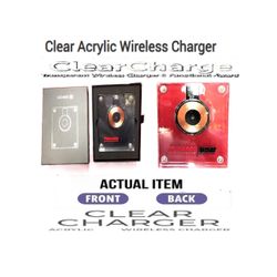 🛑Acrylic WIRELESS CHARGER Hands Free CUSTOM Logo CHARGING UNIT 