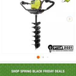 Ryobi 40 Volt Auger, With Battery And Charger