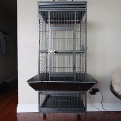 SUPER DEAL PRO 61-inch 2in1 Large Bird Cage With Rolling Stand Playtop For Parrot, Cockatiel, Conure, Parakeet