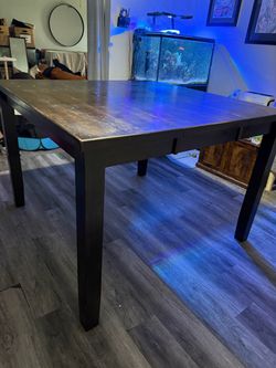 Wooden Table with Leaf Extension