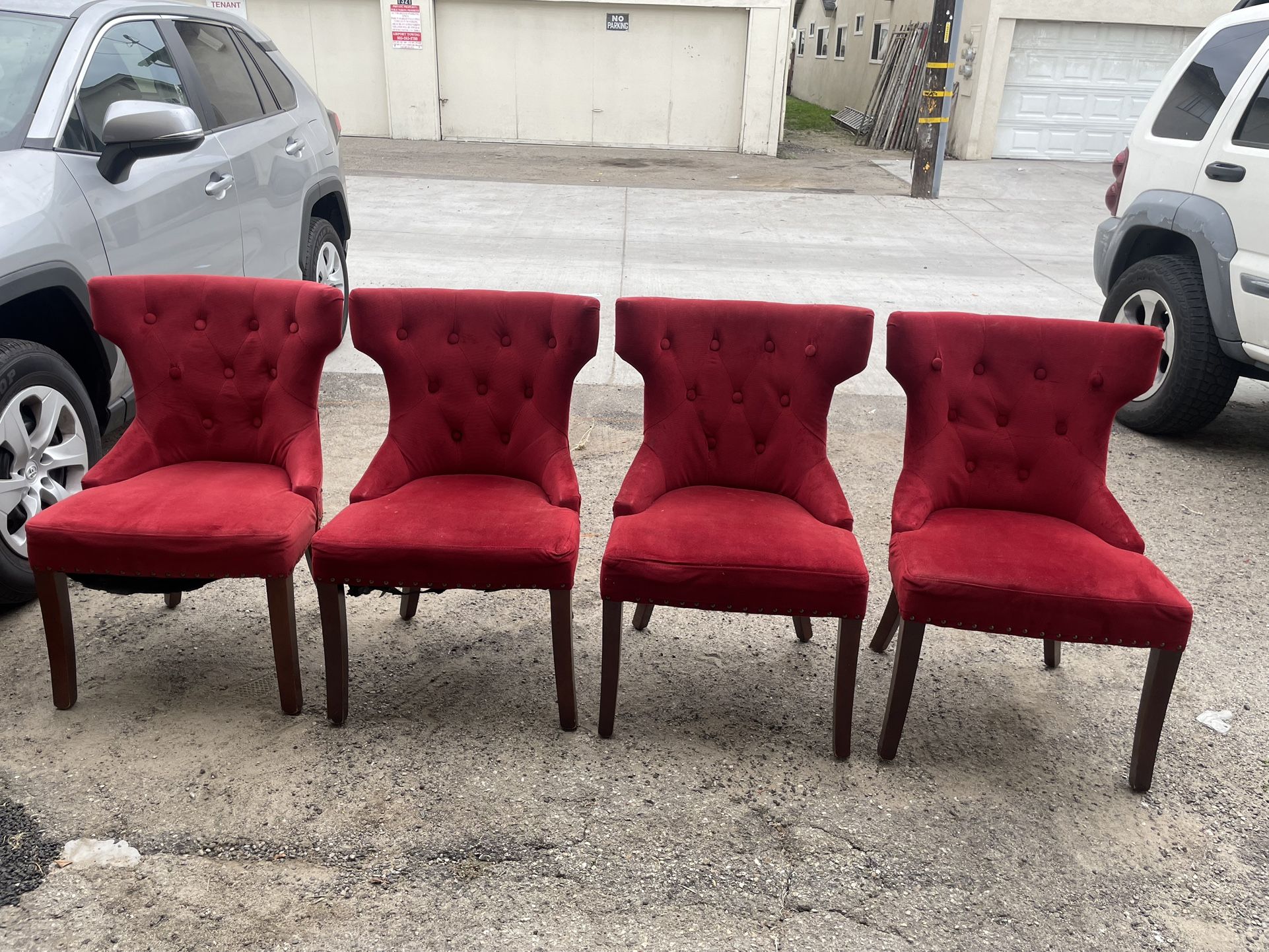 Set Of Red Chairs
