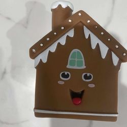 Christmas Gingerbread House Squeak Toy For Dogs 4" Stocking Stuffer