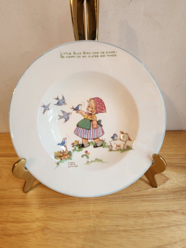 Antique Plate Mabel Lucie 1930 Nursery Fine China