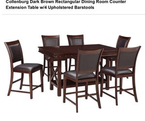 Collenburg Dark Brown 6 Top Table