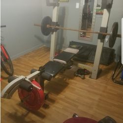 Weights And Olympic Size Bench 