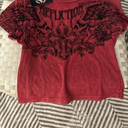 Women’s Affliction Crop Top Sz Small