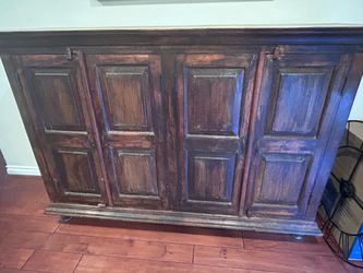 Distressed Heavy Wood Cabinet