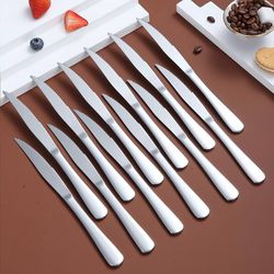 Steak Knives Set, Serrated Knife, Stainless Steel Sharp Dinner Table Knife