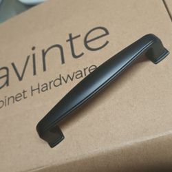 3-3/4 inch Black Matte Cabinet Drawer Handles 10pk 