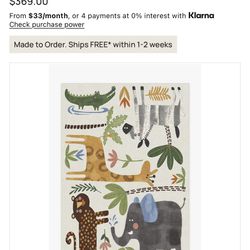 Jungle Safari Multicolour Flatwoven Rug