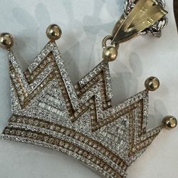 10k Gold Crown With 3carat Diamonds