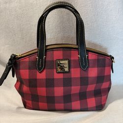 Dooney & Bourke Buffalo Plaid dome top little Ruby purse