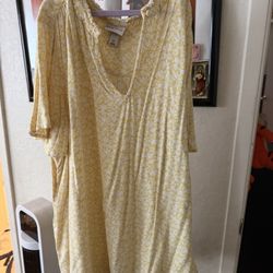 yellow And White Short Sleeve Shirt