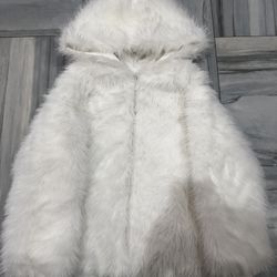 Japan Reversible White Fur Jacket Puffer