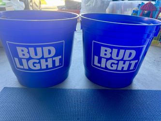 Two Bud Light Ice Buckets