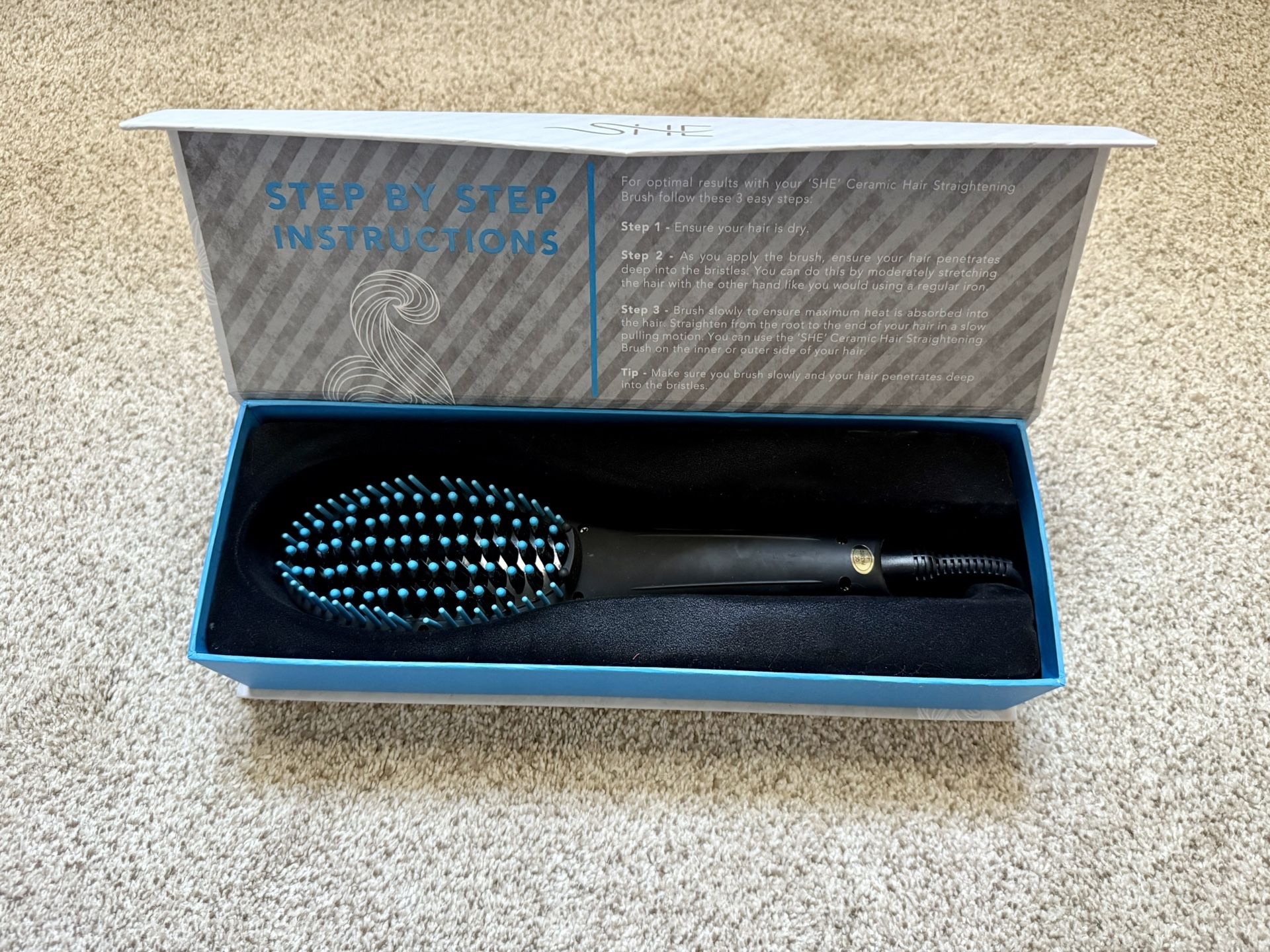 Beyond The Beauty She Brush N' Go Hair Brush And Straightener All in One