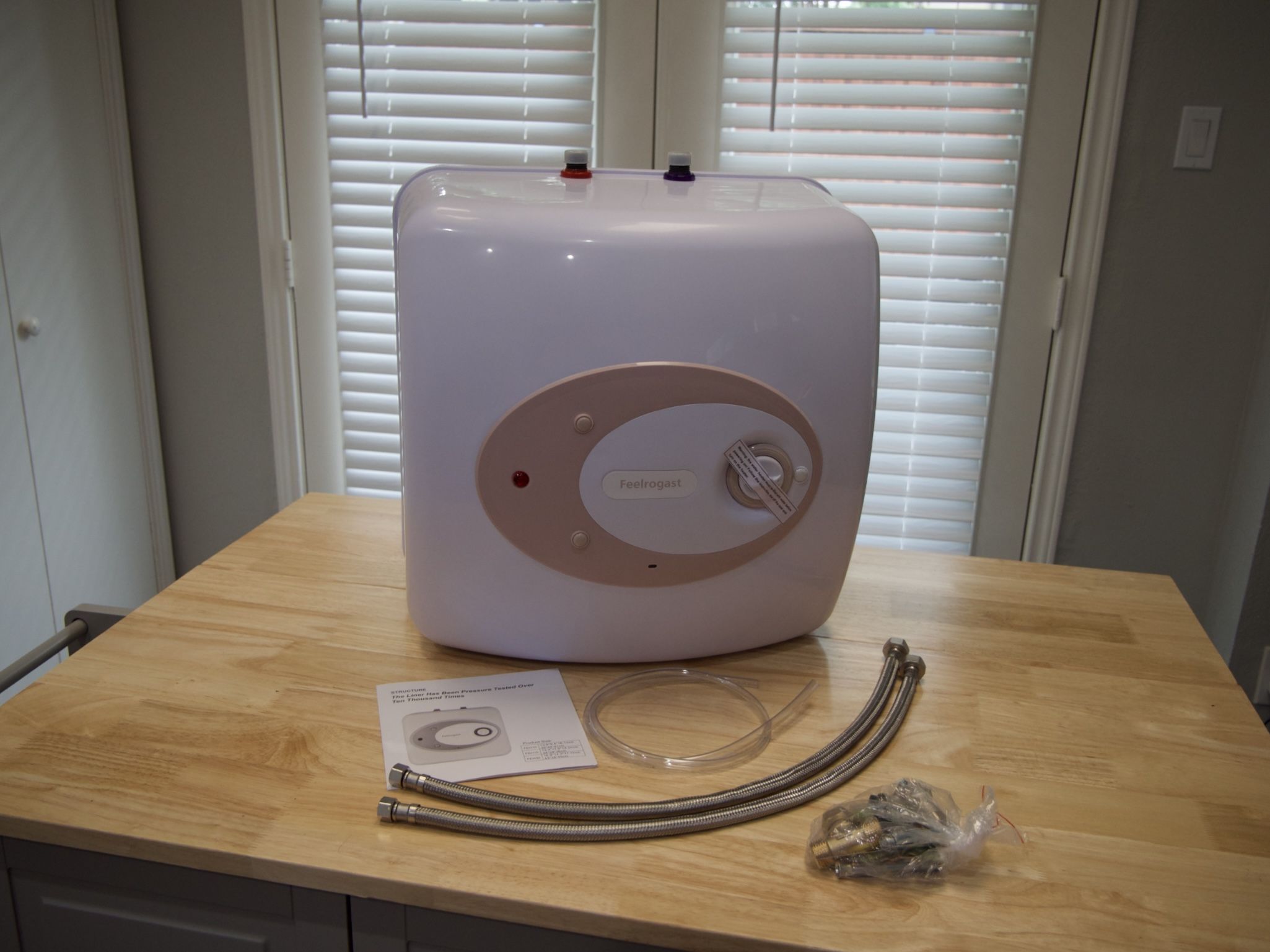 Electric Tank Water Heater-8 Gallon Under Sink Instant Hot 120V 1500W, Wall Or Floor Mounted