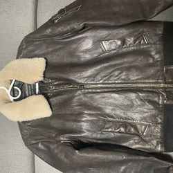 Wilsons Leather Bomber Jacket: Size M