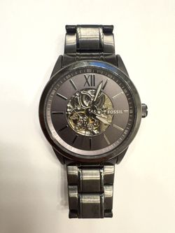 MENS FOSSIL QUARTZ WATCH WITH GLASS BACK