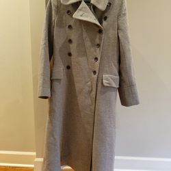 Co Collection grey woman's coat, wool/silk