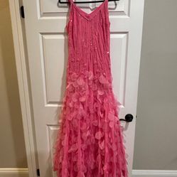 Pink evening dress