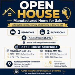 3 Bed 2 Bath Manufactured Home for Sale in Smyrna, TN... Florence Commons Homes