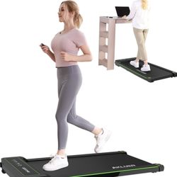 Walking Pad, AKLUER 2.25 HP Under Desk Mini Treadmill with 265 Weight Capacity, Portable Walking Treadmill with IR Remote for Home, Office, Apartment,