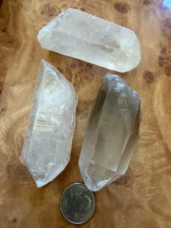 clear or smokey quartz large points