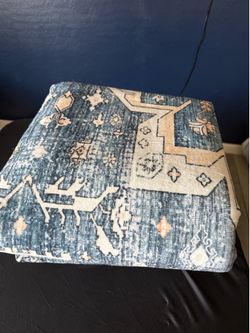 (BRAND NEW)🔥🔥8x10/CLEARANCE SALE/Blue and Cream Traditional Area Rug/KO-DLZ