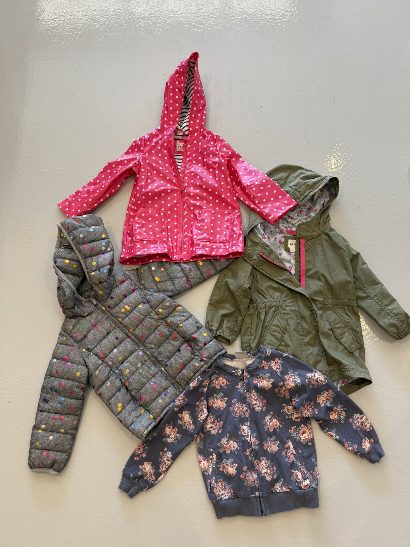 4 X Toddler Girl jackets - Size 4