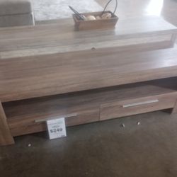 Brown Rustic Tv Stand With Drawers (Ask For Jose)