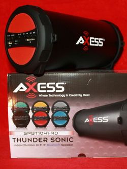 Axess bazooka Bluetooth speaker SD card,slot USB port,FM radio