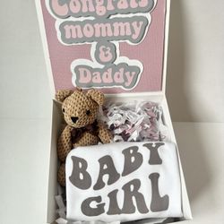 Retro Baby Girl Gender Reveal 