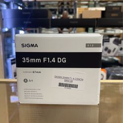 Sigma 35mm F1.4 For Canon
