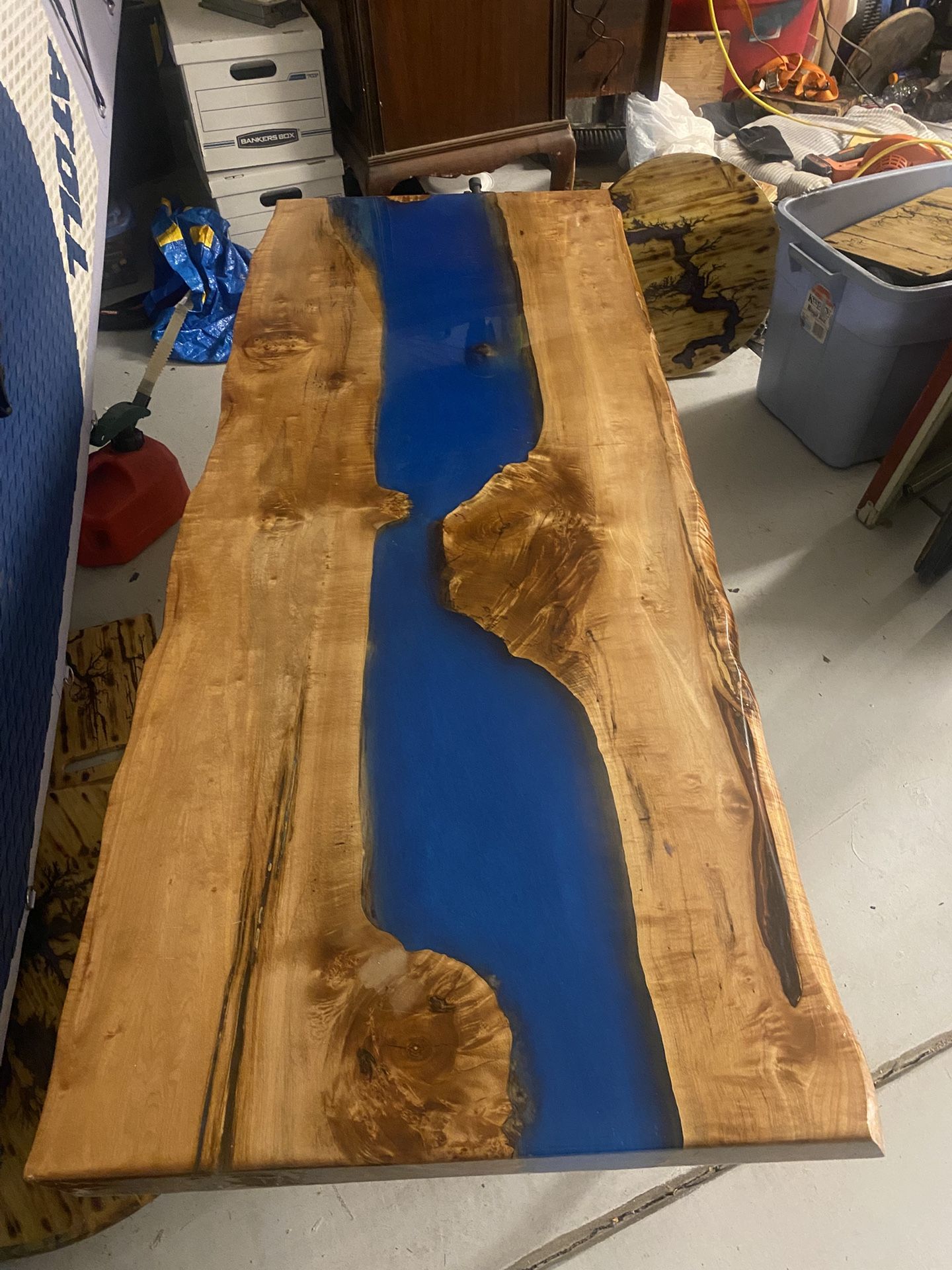 Birds Eye Maple River Table.
