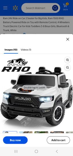 Ram 24V Ride on Car 2 Seater for Big Kids, Ram 1500 RHO Battery Powered Ride on Toy with Remote Control, 4 Wheelers Truck Electric Car for Kids Toddle
