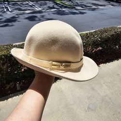 Cream Wool Vintage Women's Hat