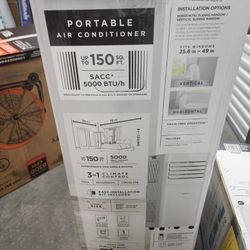 New 5,000 BTU 115-Volt 3-in-1 Portable Air Conditioner Unit Cools up to 150 sq. ft. with Dehumidifier and Remote in White