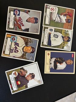 Lot of 5 MLB Baseball Cards Topps Fleer