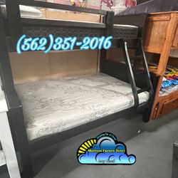 Twin Full Bunk Bed With Mattresses Colchones Nuevos