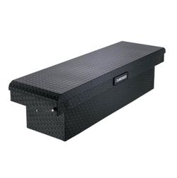 Husky 72 in. Crossover Truck Tool Box in Aluminum, w/ Standard Profile for Full Size Trucks, in Matte Black