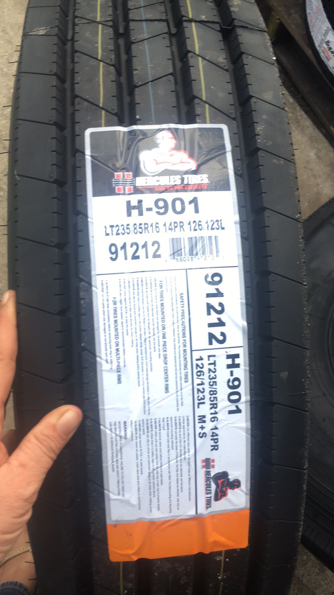 Trailer tires. 14 ply. 235/85/16. Hercules. 16” 8 lug trailer tires for