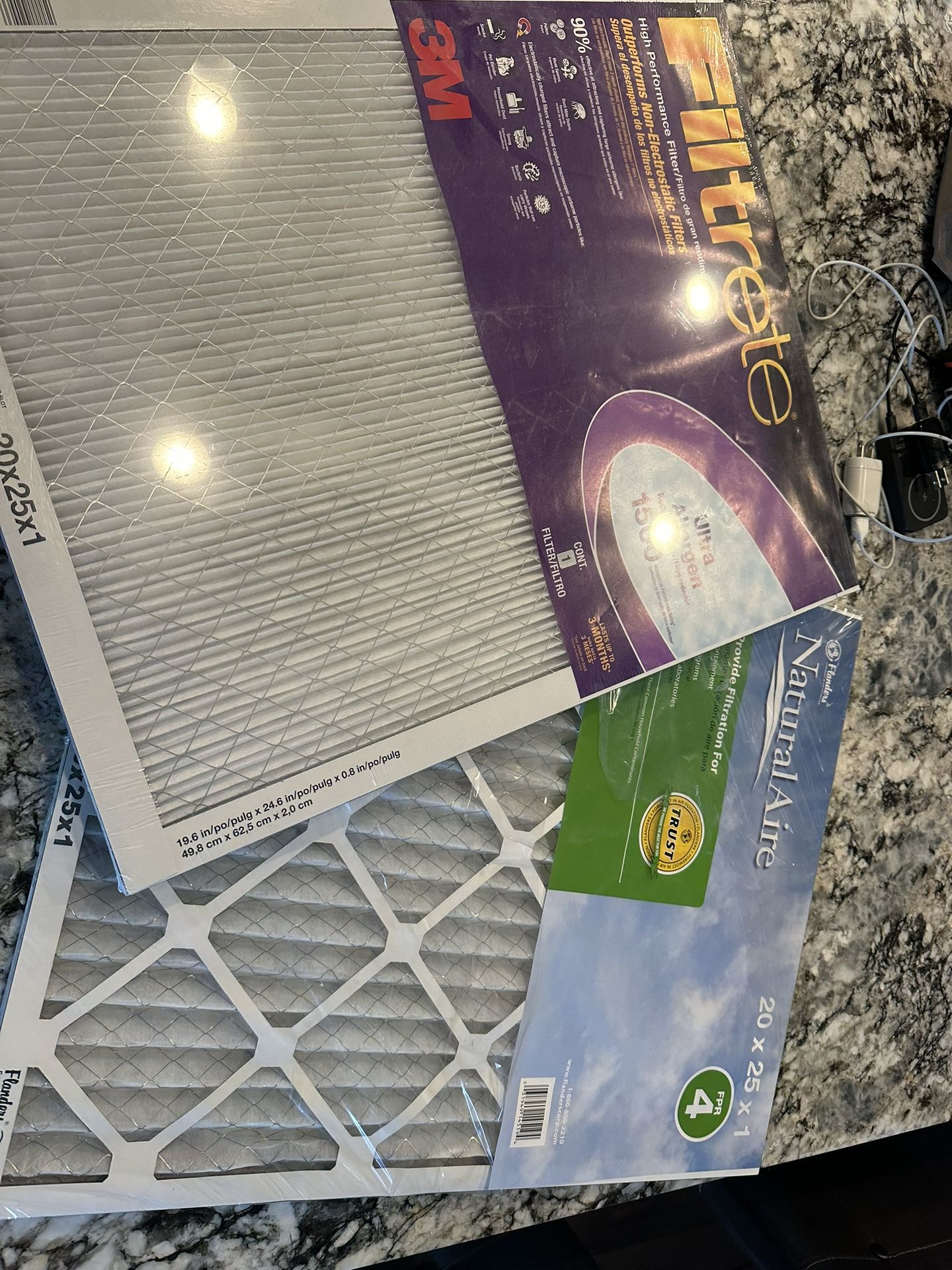 2 New 20x25x1 Filters