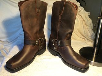 Brown Biker Boots 9.5