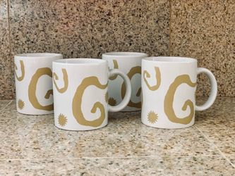 Vintage Oscar de la Renta Signature 8 oz Coffee Mugs – Set of 4
