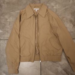 Beige Bomber Jacket Medium