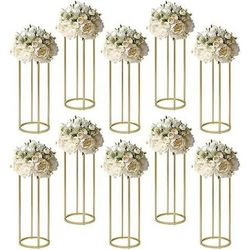 Flower Stands Metal Flower Stand Tall Column Vases for Reception Parties, Banquets, Anniversaries, Wedding Flower Display Rack for Decorations (31.5in