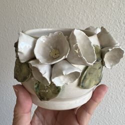 Handmade "Only One" Hoya Danumensis Blooms Pot Custom Handmade 3” 