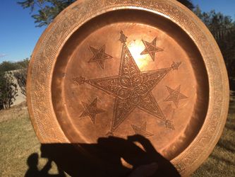 Beautiful Antique Solid Copper Plate